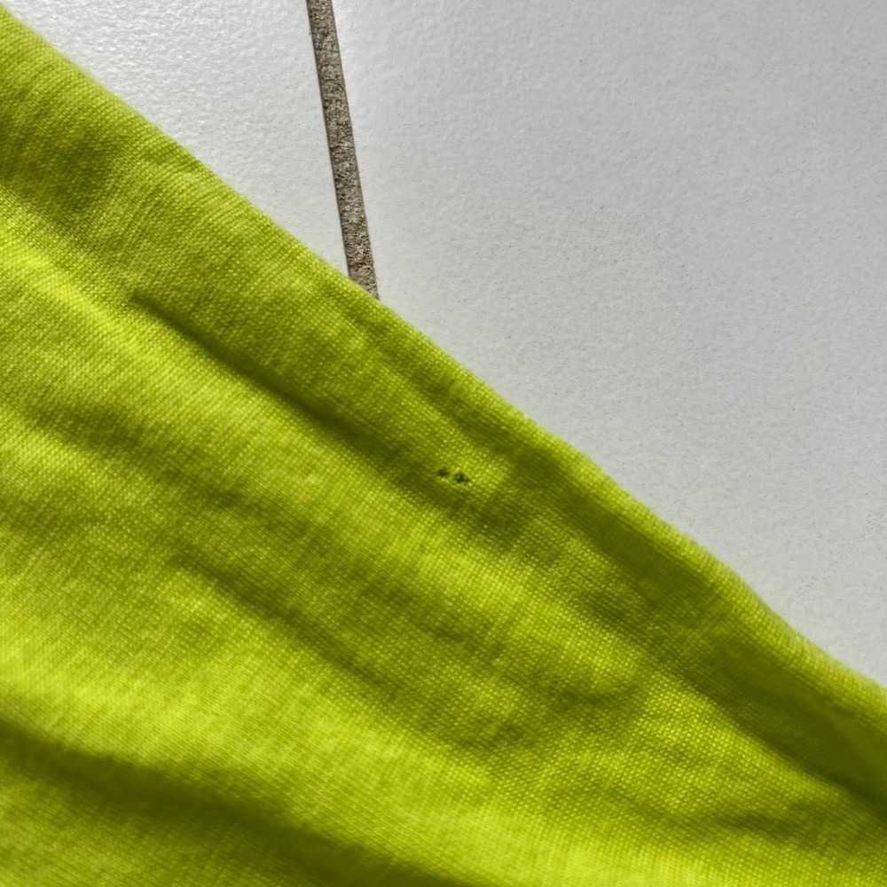 Smartwool Mens Long Sleeve Neon Yellow Navy Blue Sz Large - Picture 3 of 6